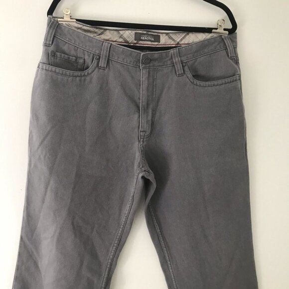 NWOT Kenneth Cole Reaction Gray Relaxed Fit Men Pants Size 36 - Picture 2 of 15